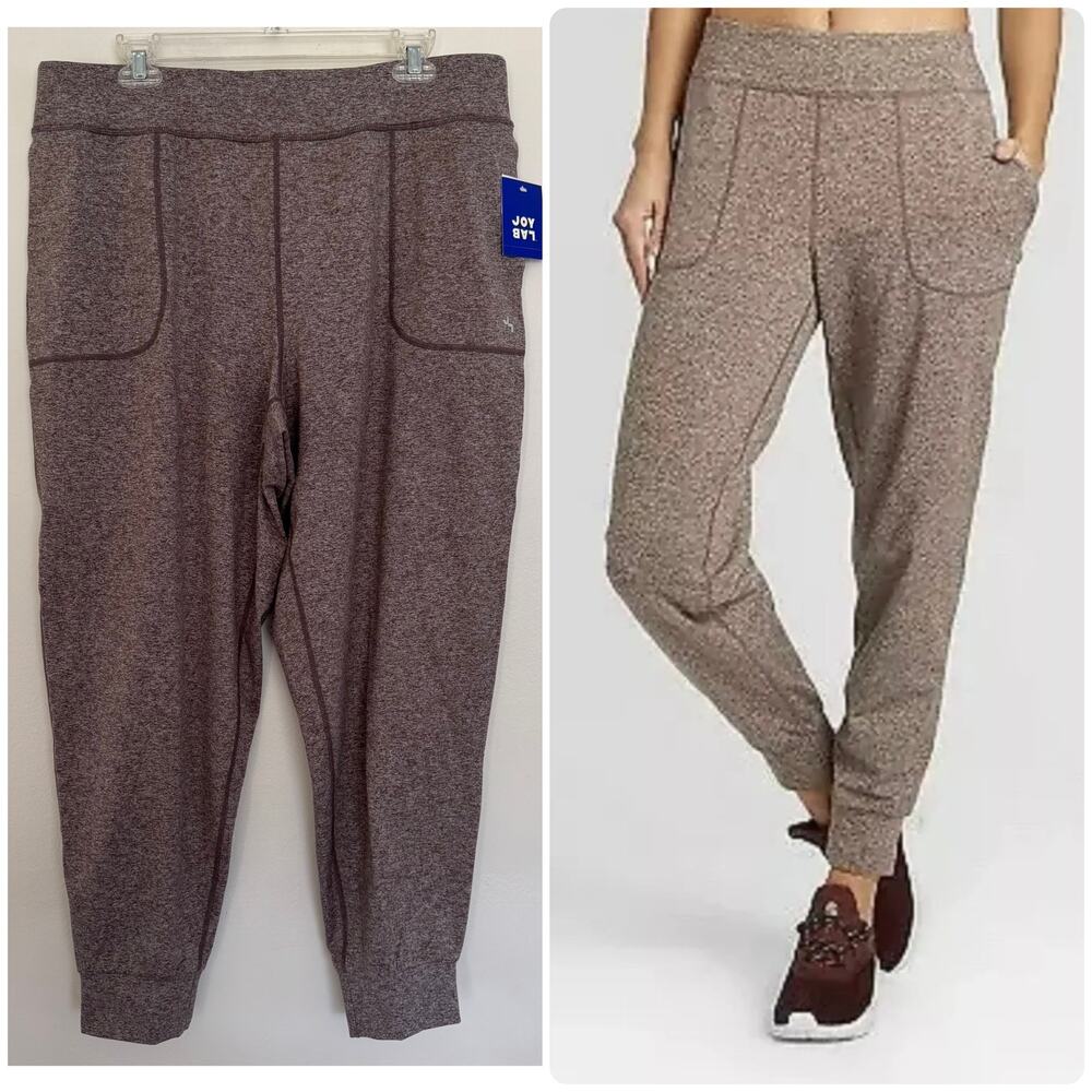 JoyLab Pearl Mocha Brushed Jersey Joggers